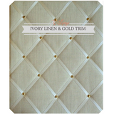 Ivory Linen & Gold Notice Board X-Large