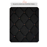 Black Linen & Copper Notice Board