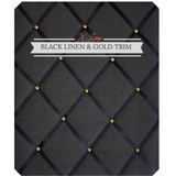 Black Linen & Gold Notice Board X-Large