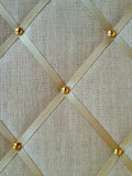 Gold Linen & Gold Trim Notice Board X-Large