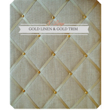 Gold Linen & Gold Trim Notice Board X-Large