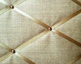 Gold Linen Fabric Memo Board NoticeBoardStore.com