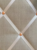 Scandi Grey Linen & Copper Notice Board X-Large
