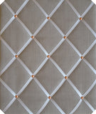 Scandi Grey Linen & Copper Fabric Notice Board - The Notice Board Store - 1