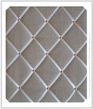 Scandi Grey Linen & Copper Fabric Message Board - The Notice Board Store - 1