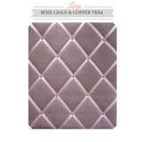 Rose Pink Linen & Copper Notice Board Large