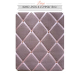 Large Rose Pink with Rose Gold /Copper Trim Memo Board