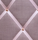 Close up Rose Quartzs Pink Linen Notice Board