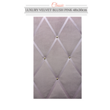 Classic Slimline Blush Pink Velvet Interior Accessories Memo Message Board