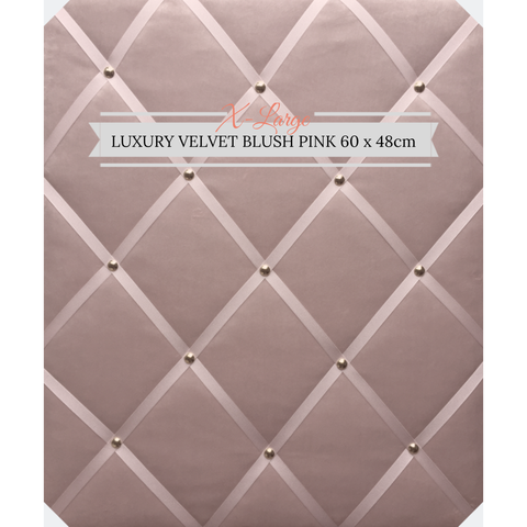 Extra Large Blush Pink Velvet Memo Message Notice Board Pinboard