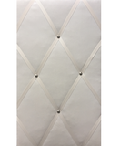 Classic Slimline Ivory Velvet Fabric Memo Board, for kitchen, bedroom or office