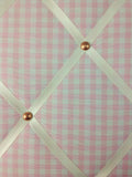 Dusty Pink Gingham Notice Board - The Notice Board Store
 - 2