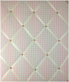 Dusty Pink Gingham Notice Board - The Notice Board Store
 - 1